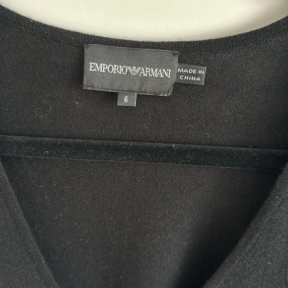 Emporio Armani Black Knit  Women's Top Size 6 - Picture 3 of 6